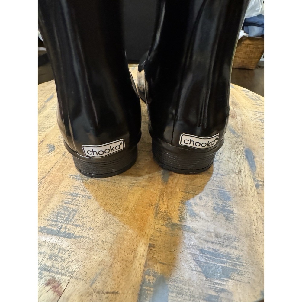 Chooka Women's Polished Mid Rain Boot Black Size‎ 11 - Picture 5 of 14